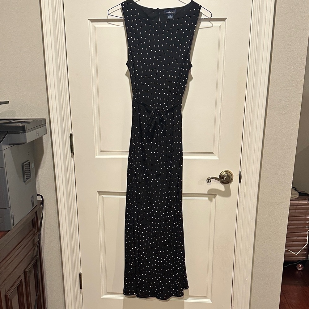 Ann Taylor Black and White Maxi Dress